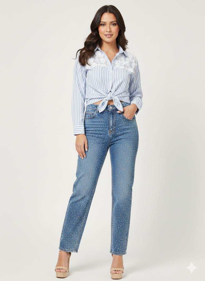 Blusa manga larga - 45385