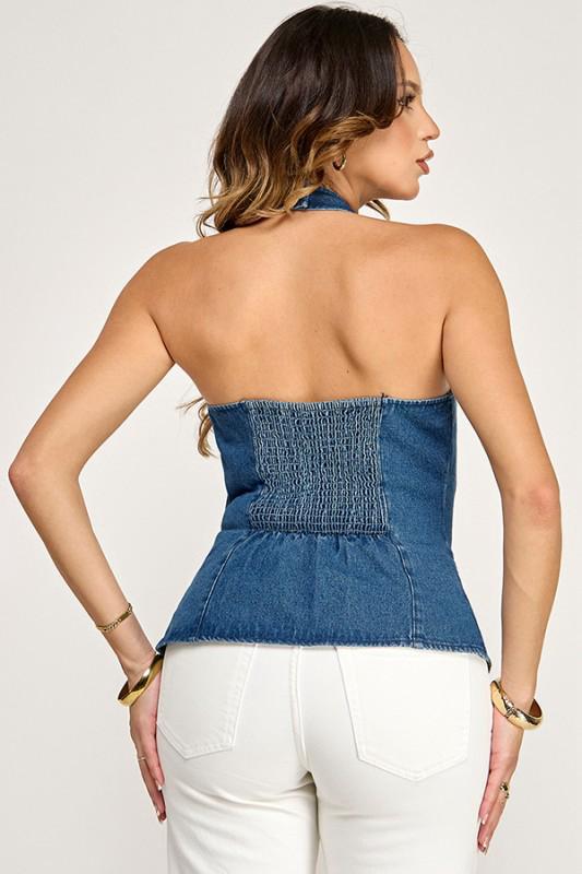 Chaleco Halter mahón - 45834