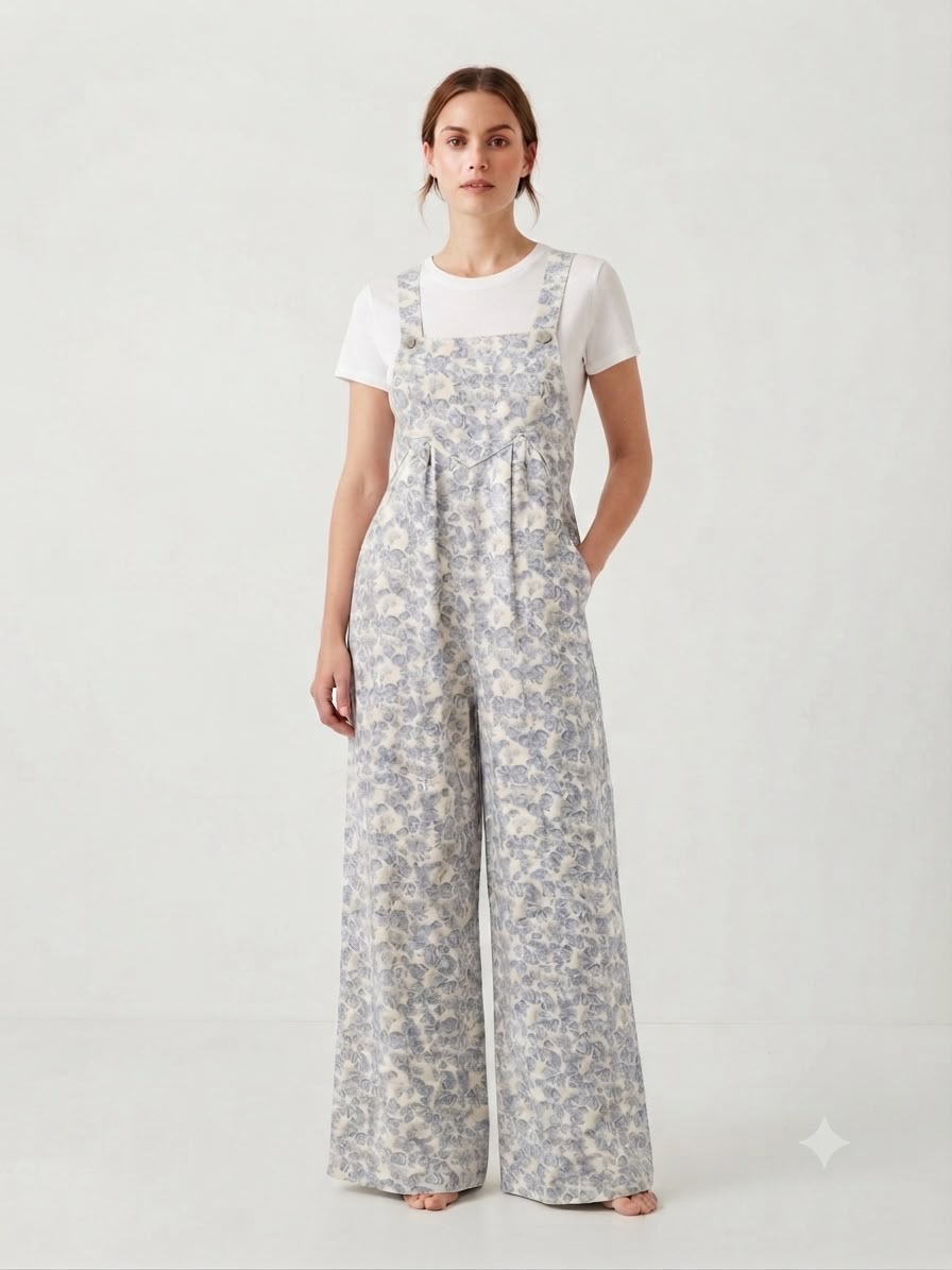 Mameluco floral azul - IB1130H-69