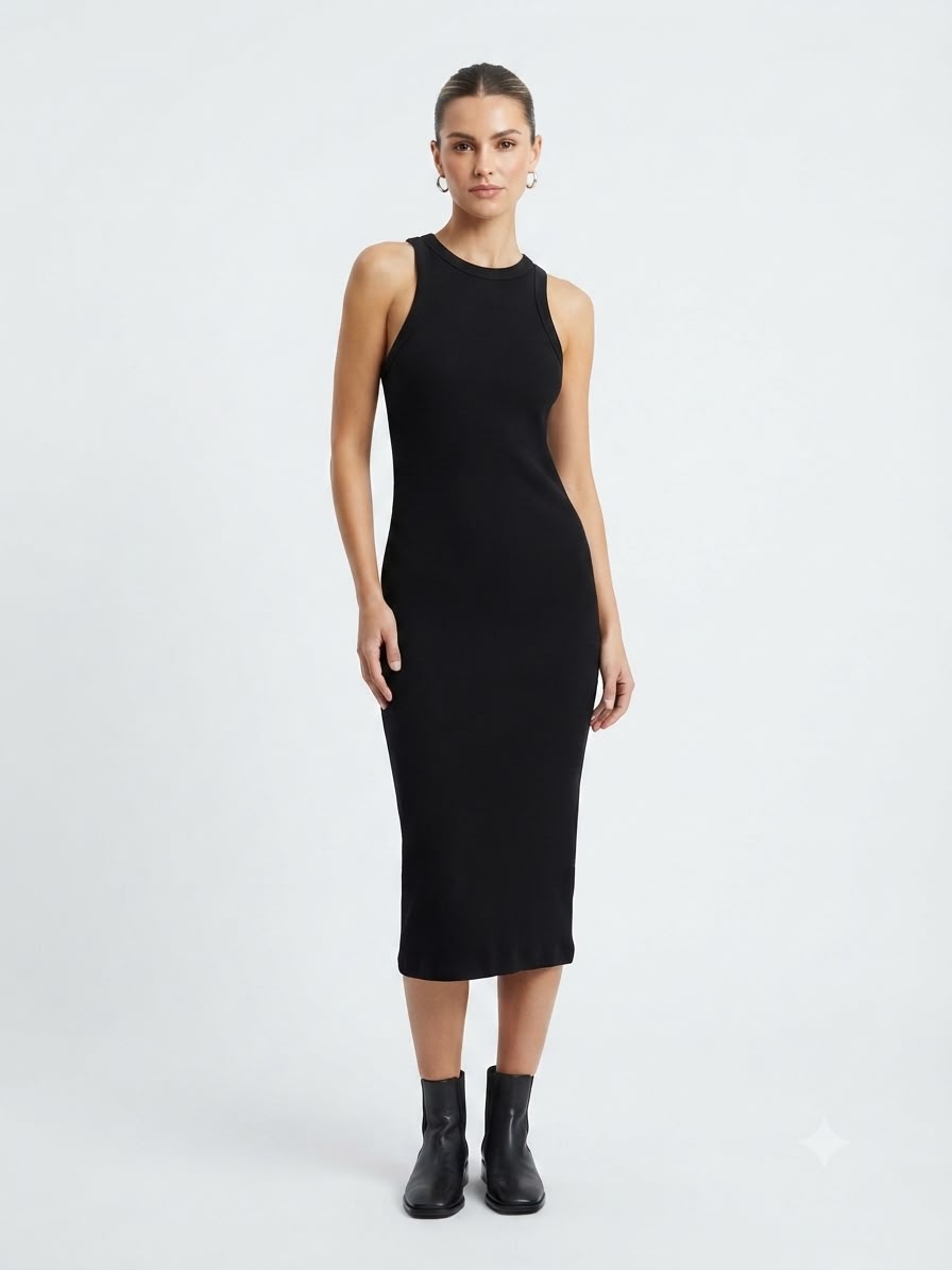Vestido básico negro - 16558794B