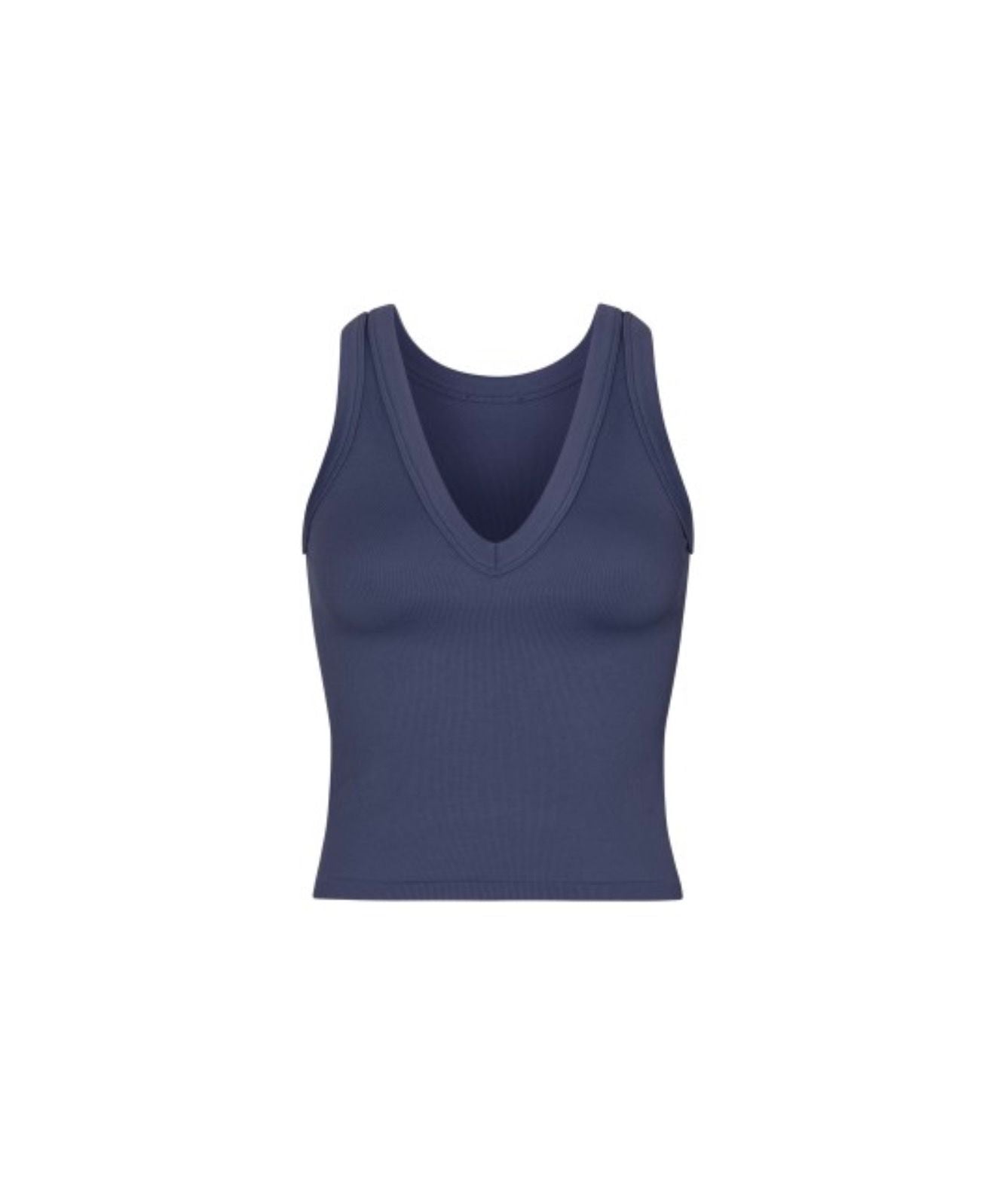 Top cuello V sin mangas   - 4053