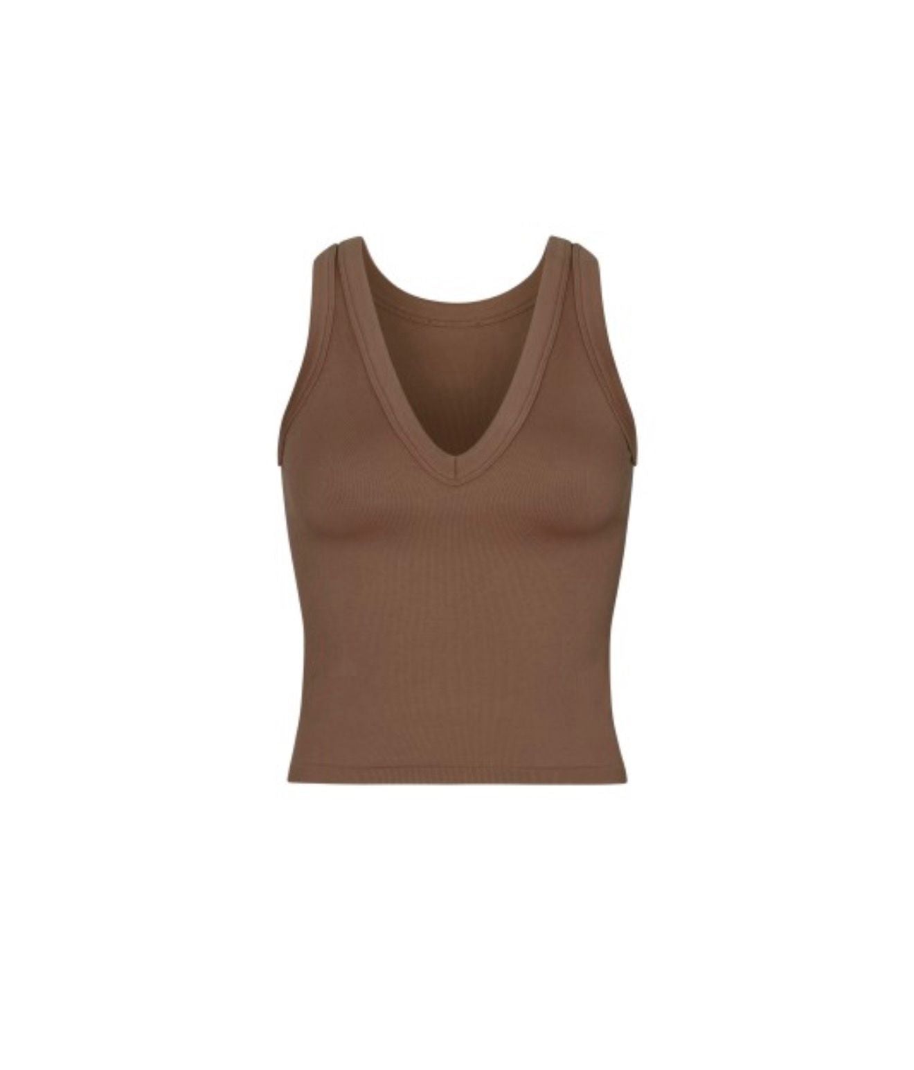 Top cuello V sin mangas   - 4053