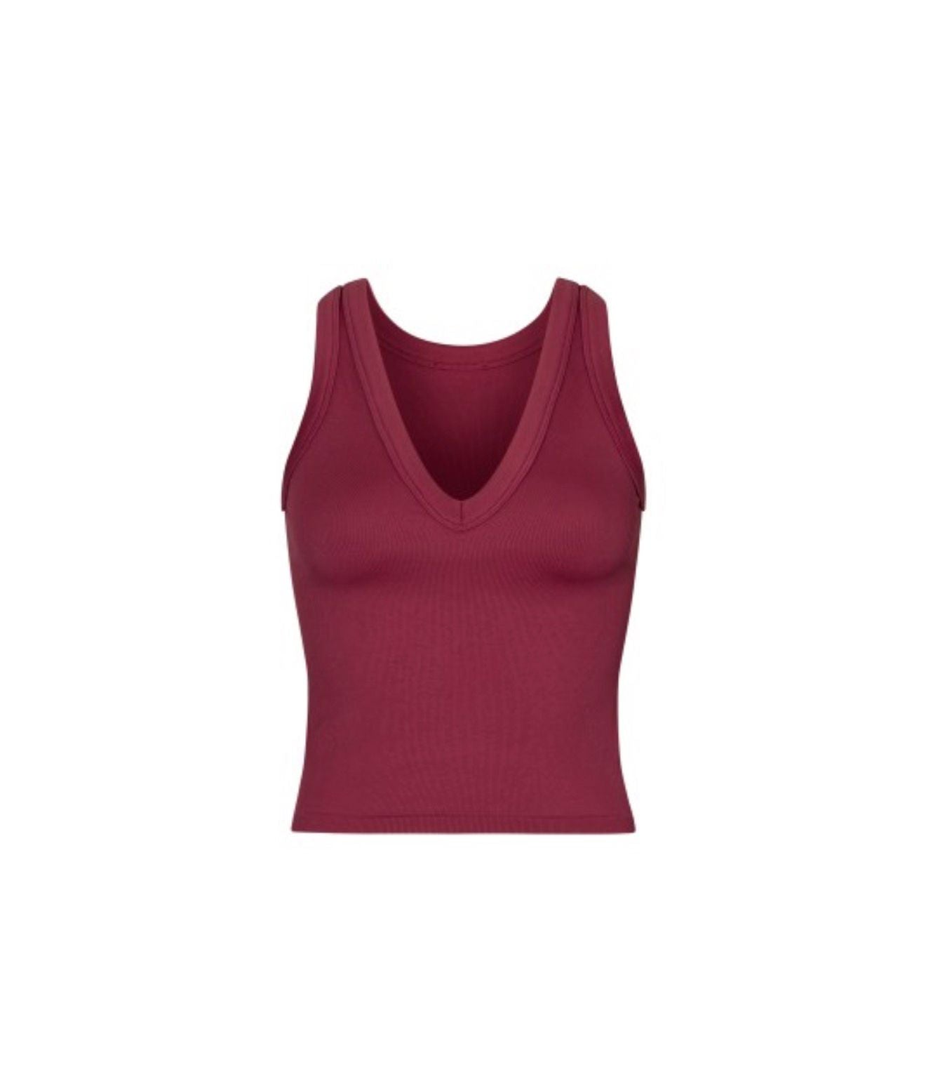 Top cuello V sin mangas   - 4053