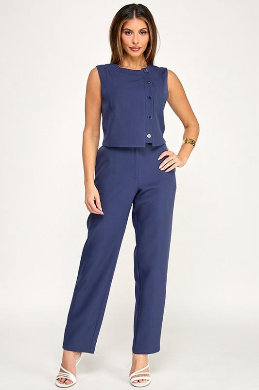 Set pantalón largo asimétrico -44706STNAVY
