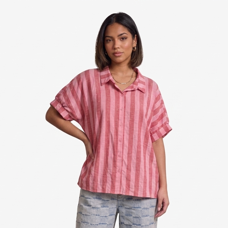 Camisa oversize roja - A4218