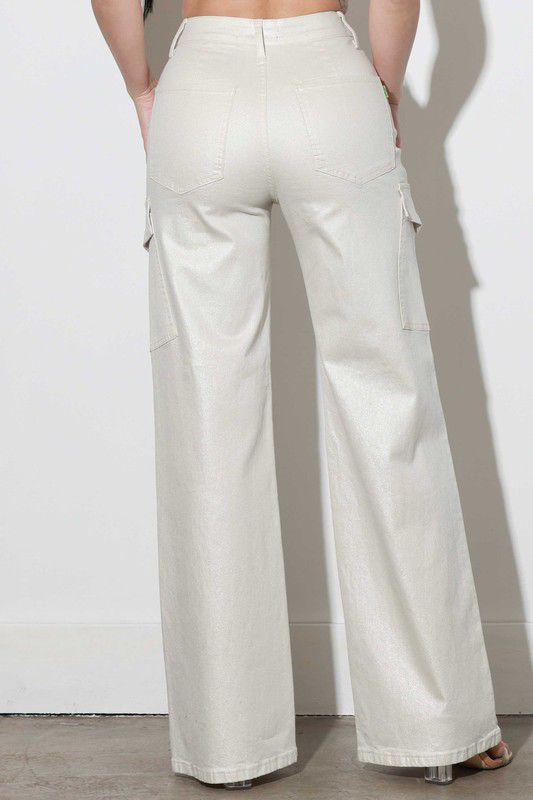 PANTALON CARGO CREMA - P6083