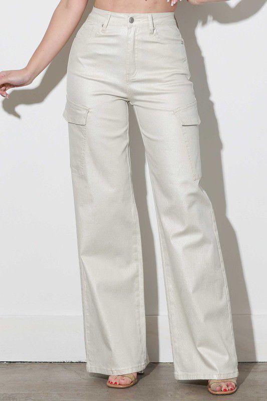 PANTALON CARGO CREMA - P6083