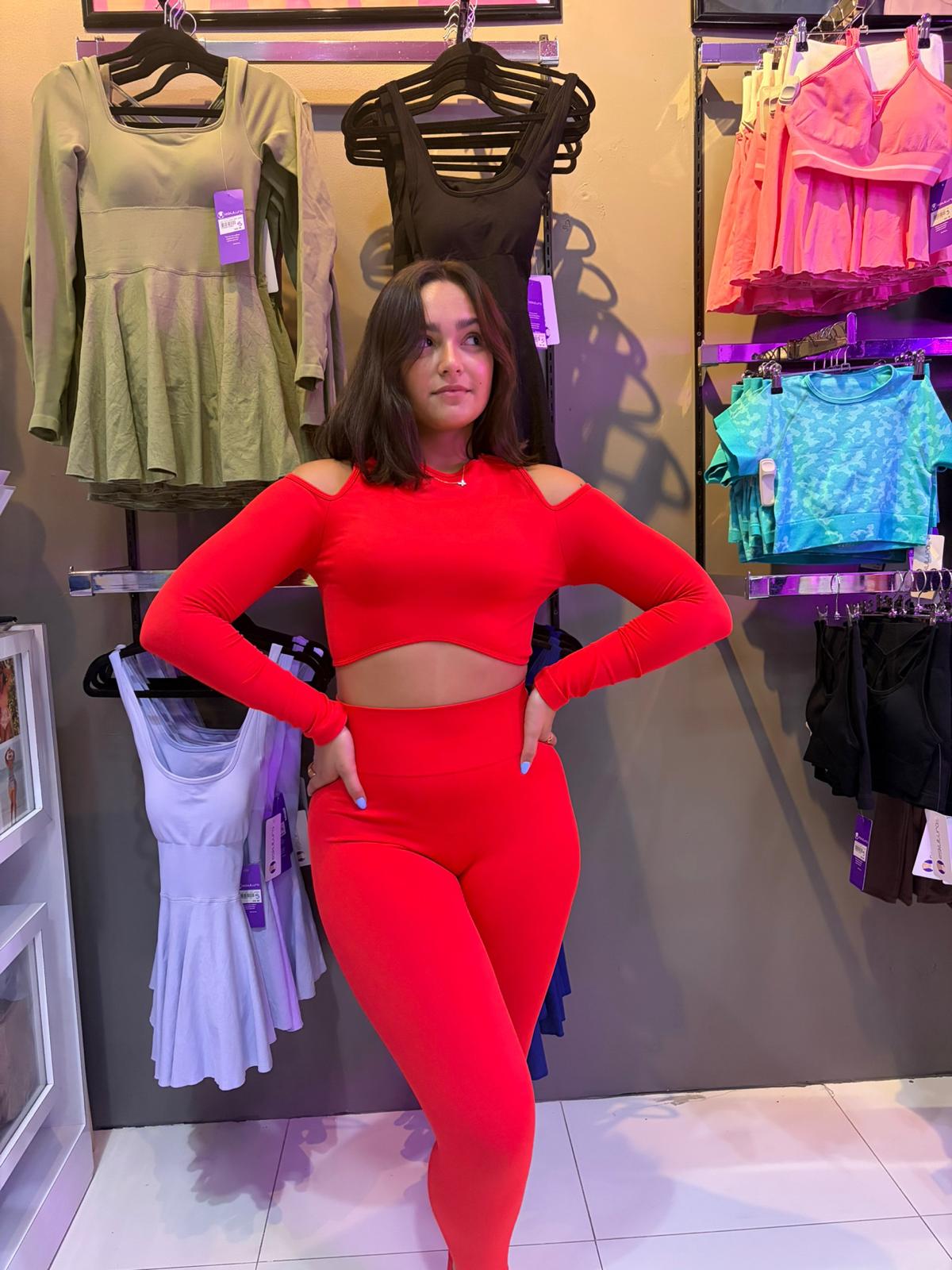 Set top y leggins - YCL74SET-RED