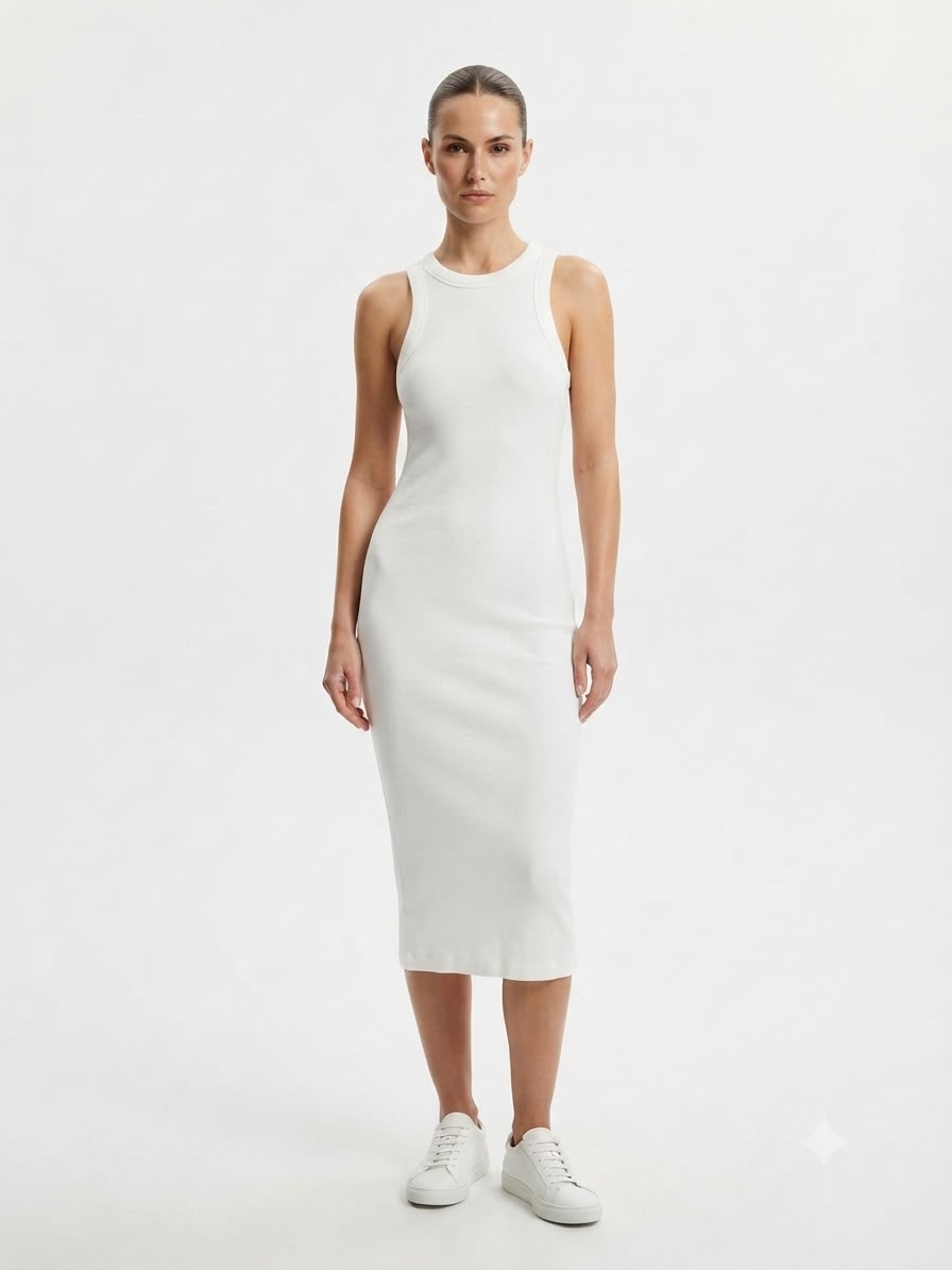 Vestido básico blanco - 16558794W