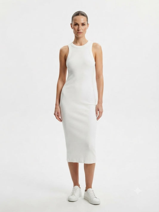 Vestido básico blanco - 16558794W
