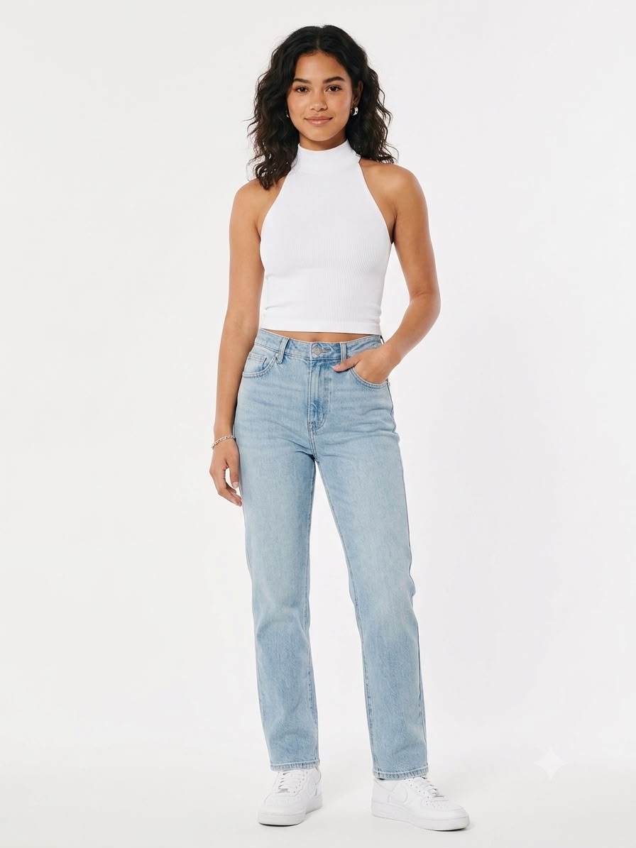 Top cuello alto blanco - 155961074