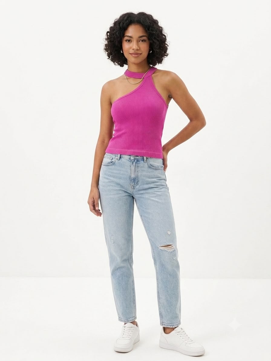 Top asimétrico magenta - E5561258