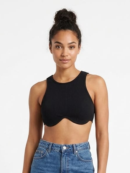 Top tipo brasier negro - 165426082