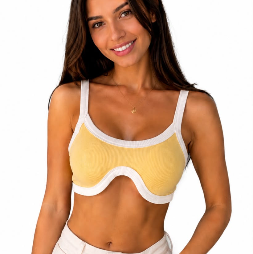 Top corto amarillo - 4060-YELLOW