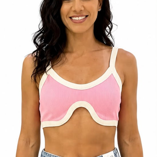 Top corto rosa - 4060-PINK